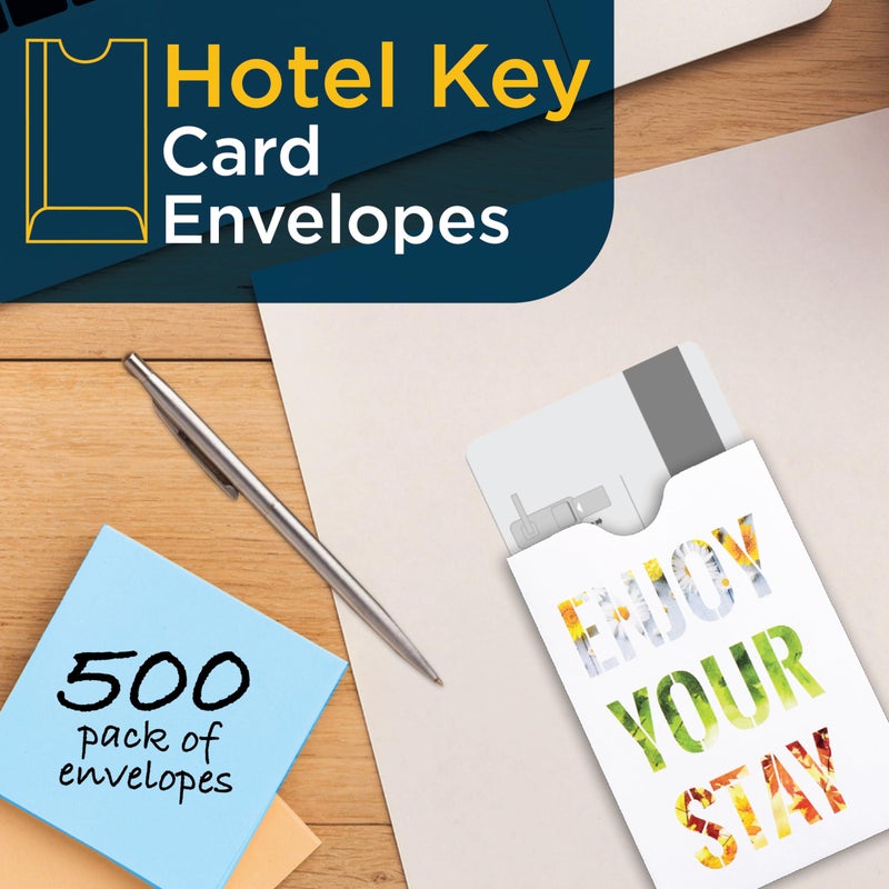 Guardian Key Card Holder Sleeves, Pack of 500 Small Envelopes for Hotel Key Cards, Gift Cards, Credit Cards, and More, 2 â…œ Inches x 3 Â½ Inches, Colors - Image 2